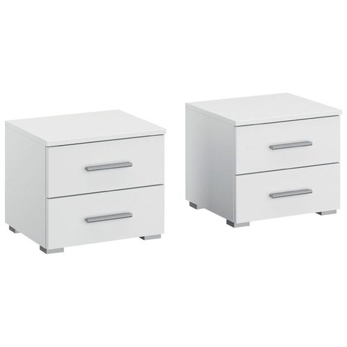 Rauch Base 2 Drawer Bedside Cabinet - Set of 2 - Alpine White
