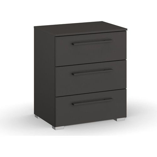 Rauch Skat Shine 3 Drawer Bedside Cabinet - Graphite