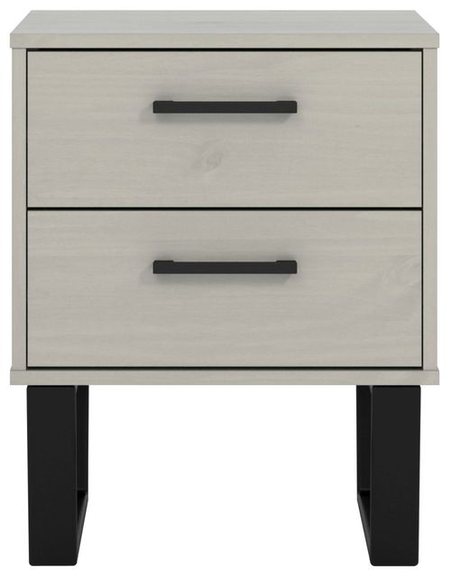 Texas Grey 2 Drawer Bedside Cabinet