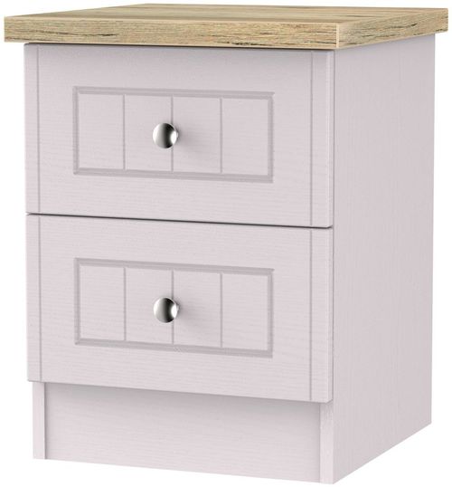 Vienna Cashmere 2 Drawer Bedside Cabinet