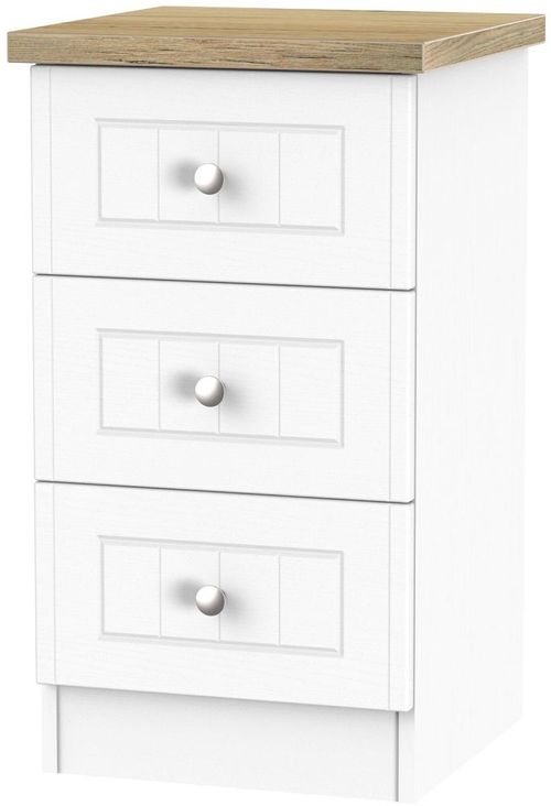 Vienna Porcelain 3 Drawer Bedside Cabinet