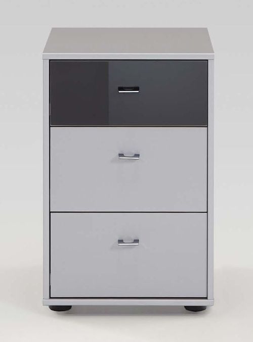 Tokio Bedside Cabinet - 3 Drawer - Alpine White - Variation Available