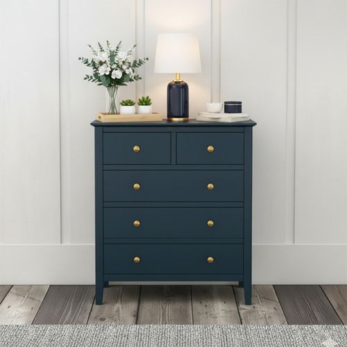 Harrogate Chest of Drawers - 2+3 Drawer - Blue