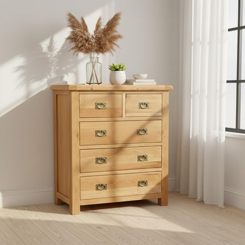Salisbury Premium Chest - 2+3 Drawer - Oak