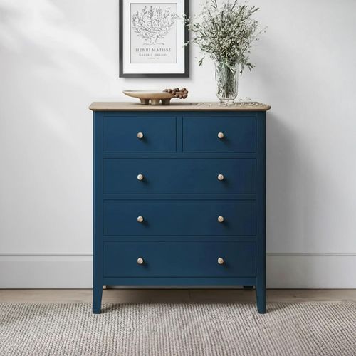 Marlow Chest of Drawers - 2+3 Drawer - Blue
