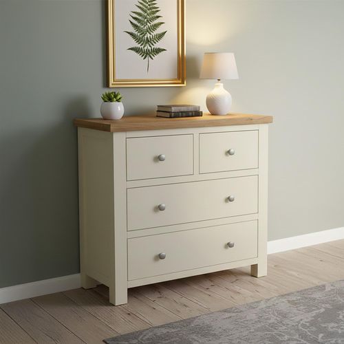 Lundy Chest - 2+2 Drawer - Ivory Painted