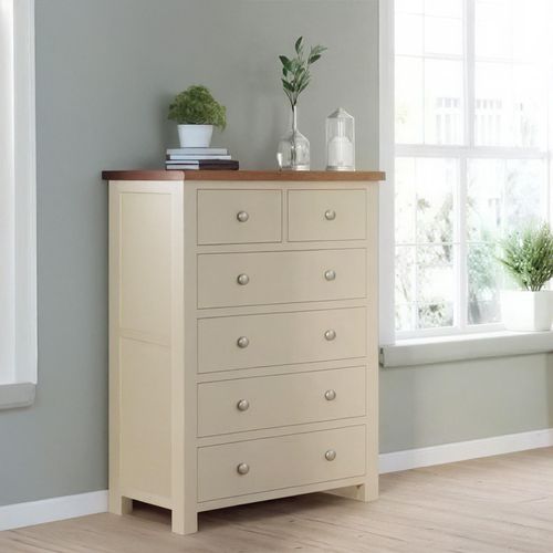 Lundy Chest - 2+4 Drawer - Ivory Painted