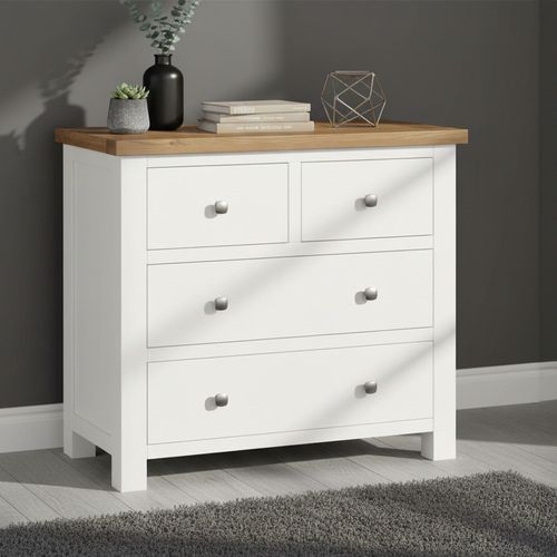 Lundy Chest - 2+2 Drawer - White Painted