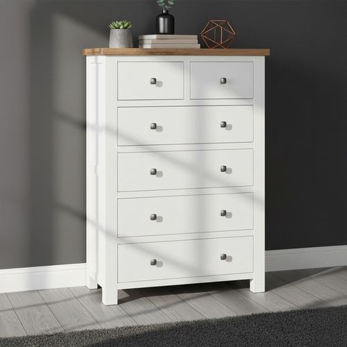 Lundy Chest - 2+4 Drawer - White Painted
