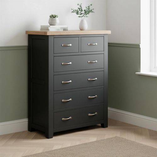 Wilmont Chest - 2+4 Drawer - Black Painted