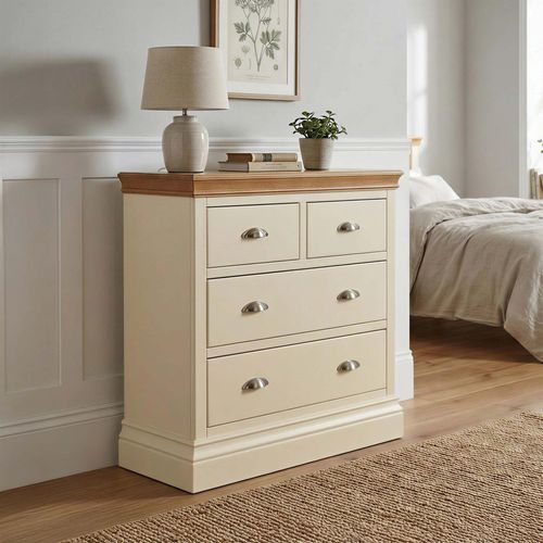 Versailles Chest - 2+2 Drawer - Ivory Painted