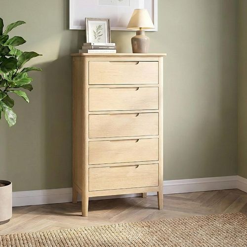 Twyford Narrow Chest - 5 Drawer - Oak