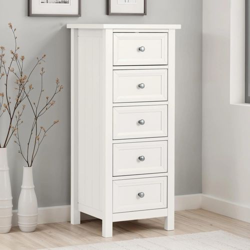Maine Chest of Drawers - 5 Drawer - Tall - White