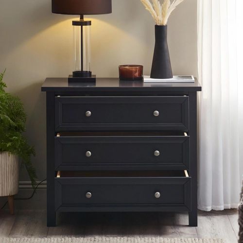 Maine Chest of Drawers - 3 Drawer - Small - Black