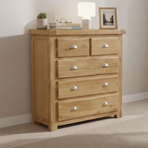 Newbridge Chest - 2+3 Drawer - Oak