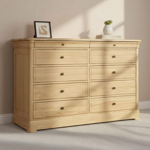 Moreno Wide Chest - 10 Drawer - Oak