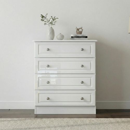 Pembroke White Gloss 4 Drawer Chest