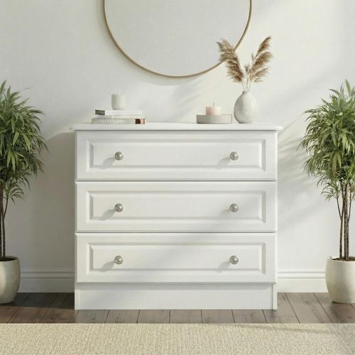 Pembroke White 3 Drawer Small Chest