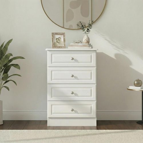 Pembroke White 4 Drawer Midi Chest