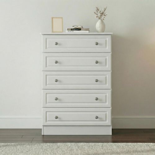 Pembroke White 5 Drawer Chest