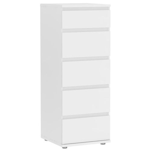 Clearance - Nova Chest - 5 Drawer - Narrow - White - A522