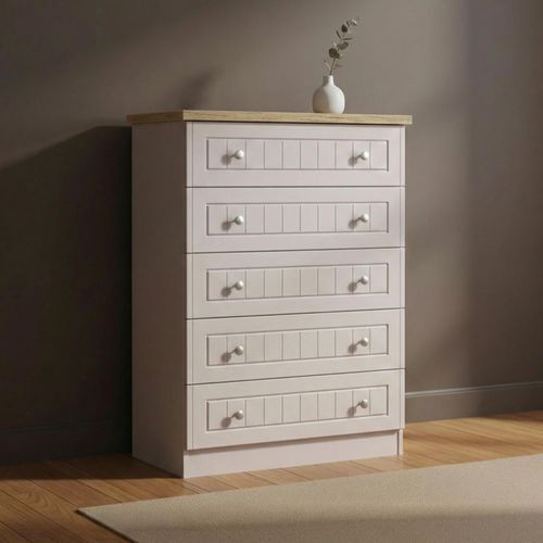 Vienna Chest - 5 Drawer - Cashmere