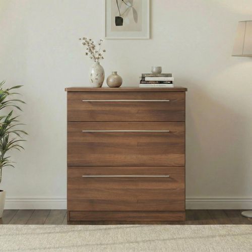Sherwood Deep Chest - 3 Drawer - Walnut
