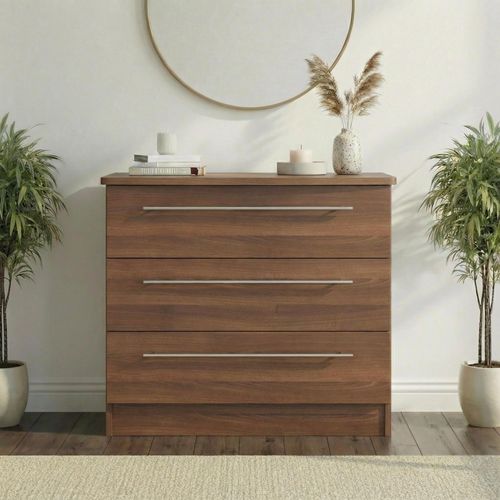Sherwood Small Chest - 3 Drawer - Walnut