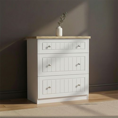 Vienna Chest - 3 Drawer - Deep - Porcelain