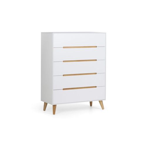 Alicia White 5 Drawer Midi Chest