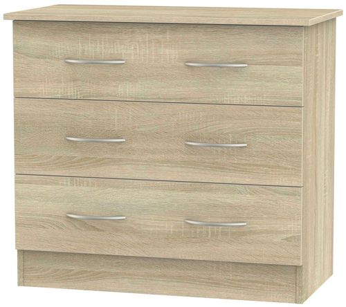 Avon Oak Effect 3 Drawer Small Chest