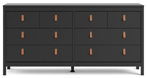 Barcelona Black 8 Drawer Wide Dresser