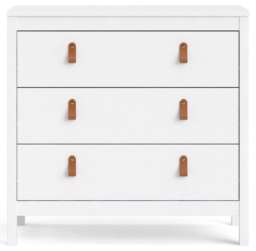 Barcelona White 3 Drawer Small Chest