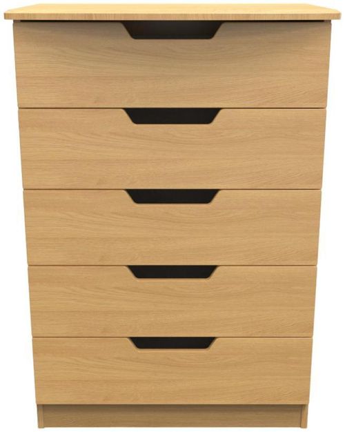Bella Oak Effect 5 Drawer Chest