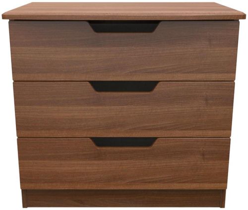 Bella Walnut Effect 3 Drawer Small Chest
