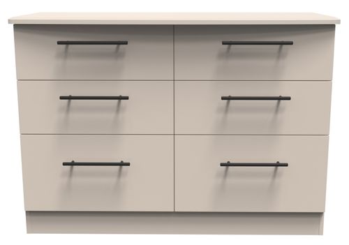 Beverley Cashmere 6 Drawer Midi Chest
