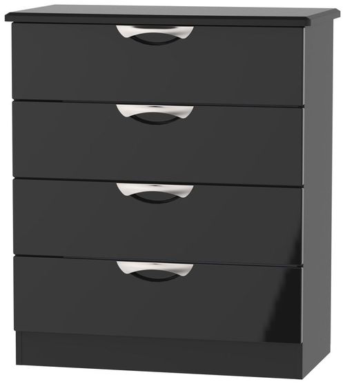 Camden Black Gloss 4 Drawer Chest
