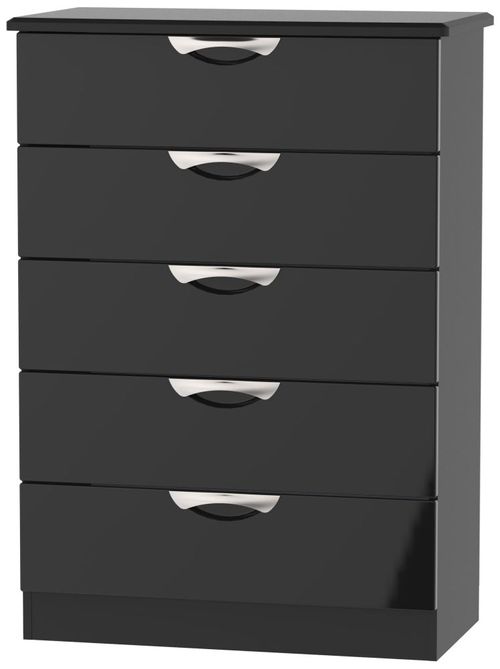 Camden Black Gloss 5 Drawer Chest