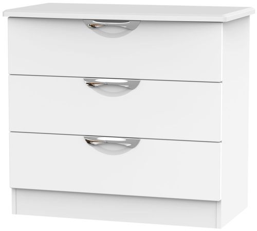 Camden White Matt 3 Drawer Small Chest