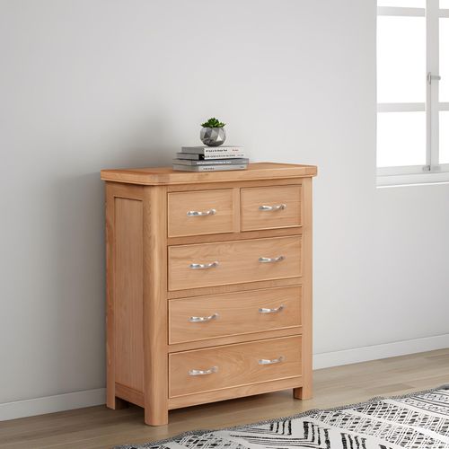 Clarion Chest - 2+3 Drawer - Oak