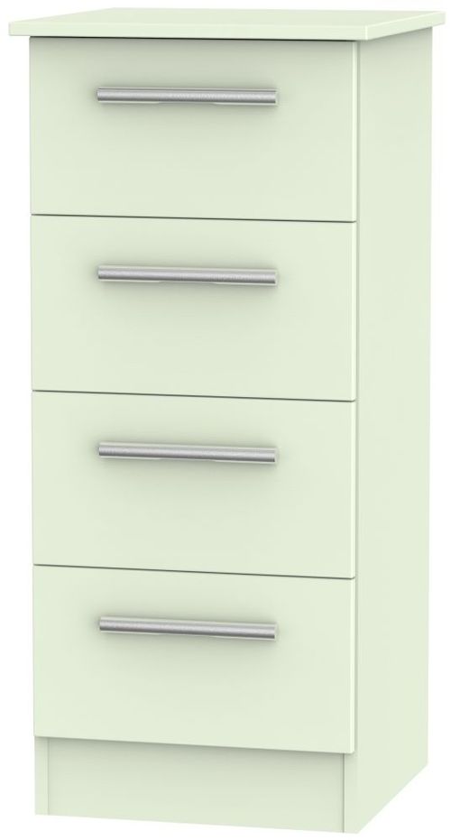Contrast Cream 4 Drawer Narrow Chest