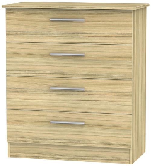 Contrast Modern Oak 4 Drawer Chest