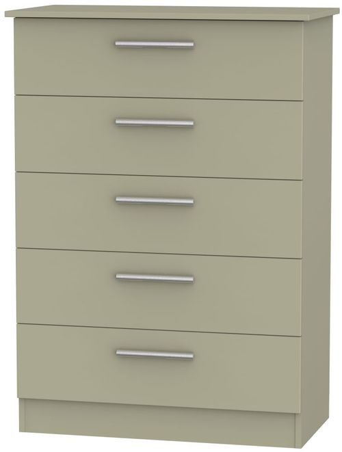 Contrast Mushroom 5 Drawer Chest