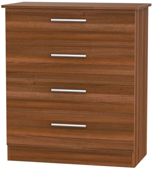 Contrast Noche Walnut 4 Drawer Chest