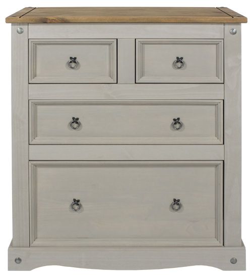 Corona Grey Mexican Pine 2+2 Drawer Chest