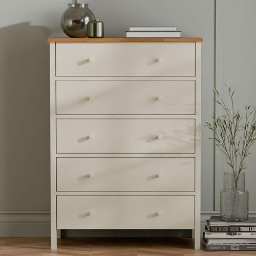 Coxmoor Chest of Drawers - 5 Drawer - Ivory