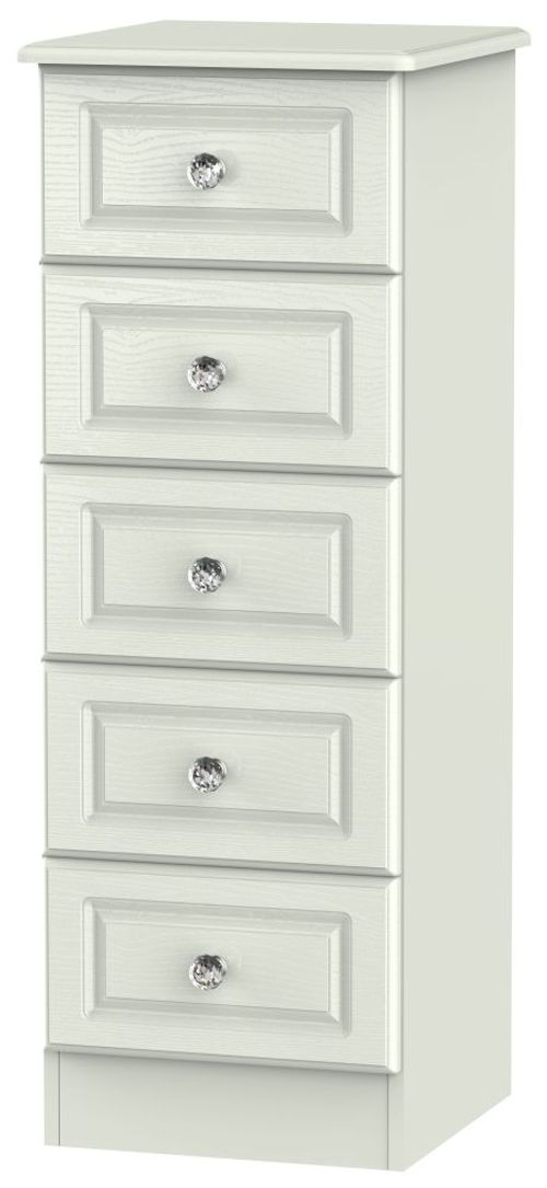 Crystal Cashmere 5 Drawer Narrow Chest