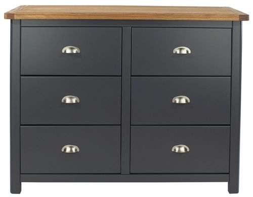 Dunkeld Blue 6 Drawer Wide Chest