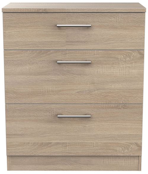 Devon Oak Effect 3 Drawer Deep Chest