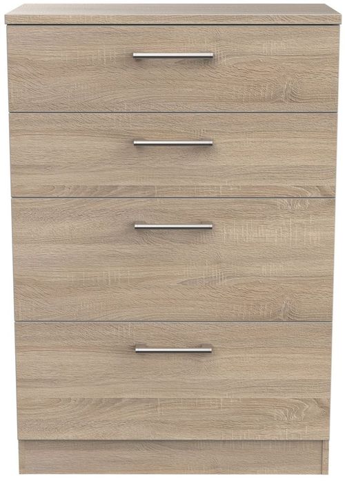 Devon Oak Effect 4 Drawer Deep Chest
